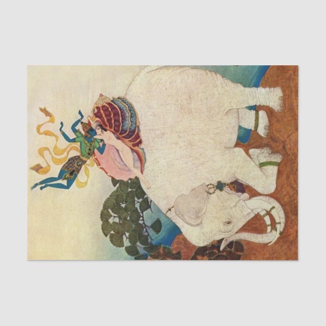 Papel De Seda “La perla del elefante” de Edmund Dulac (Anverso)