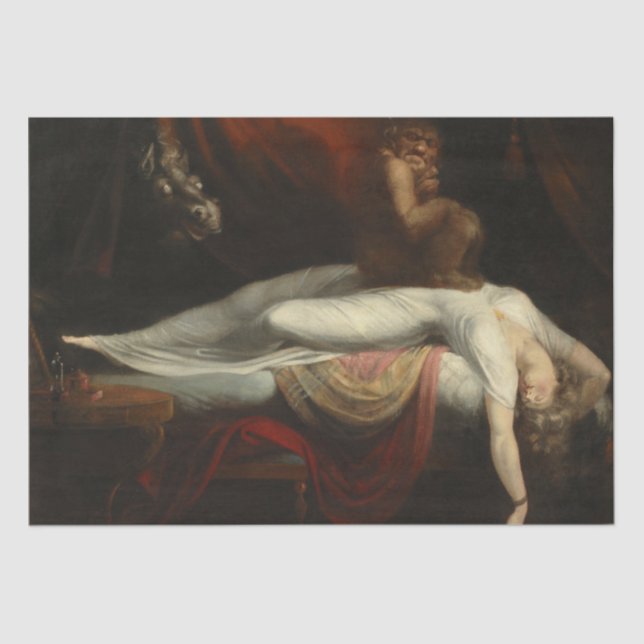 Papel De Seda La pesadilla (de Henry Fuseli) (Anverso)