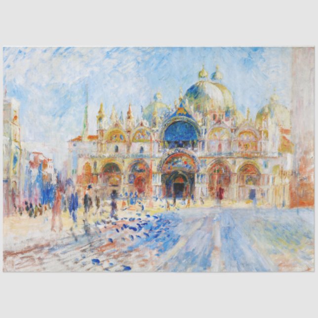 Papel De Seda La Piazza San Marco, Renoir (Anverso)
