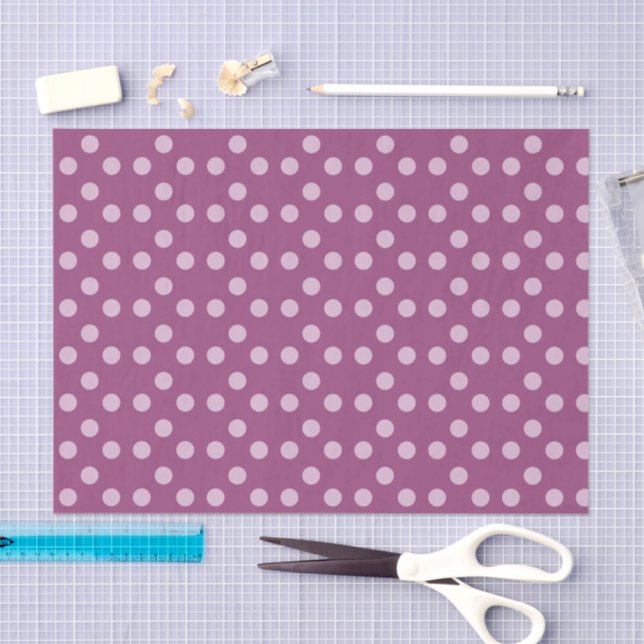 Papel De Seda La polka da ciruela y lilac (Artesanía)