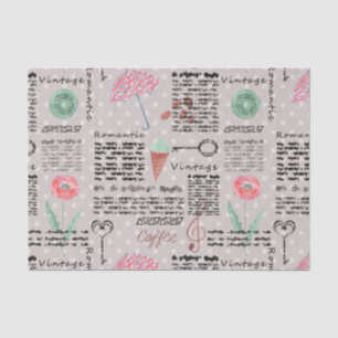 Papel De Seda La polka de los periódicos de páginas antiguas hac