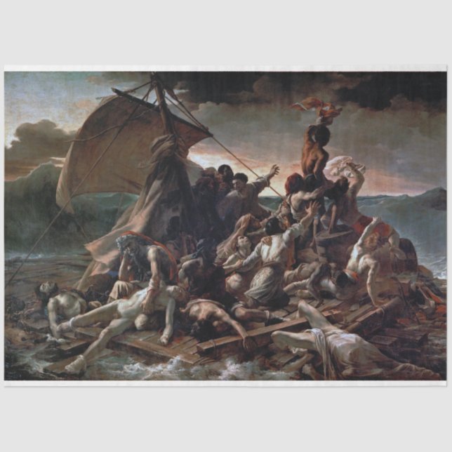 Papel De Seda La posta de la Medusa, Theodore Gericault (Anverso)