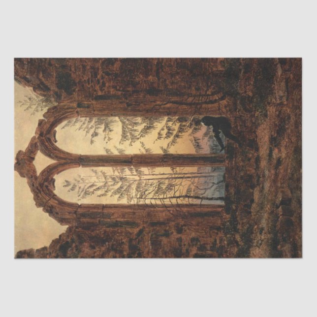 Papel De Seda La postal Dreamer (de Caspar David Friedrich) (Anverso)