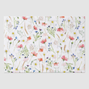 Papel De Seda La pradera de flores silvestres escandinavas