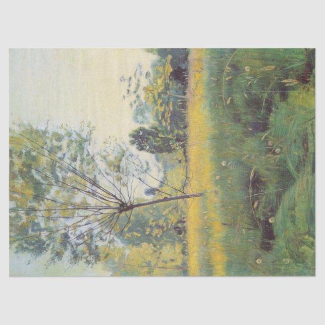 Papel De Seda La pradera dorada (por Ferdinand Hodler) (Anverso)