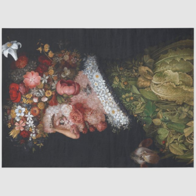 Papel De Seda La primavera, Arcimboldo (Anverso)