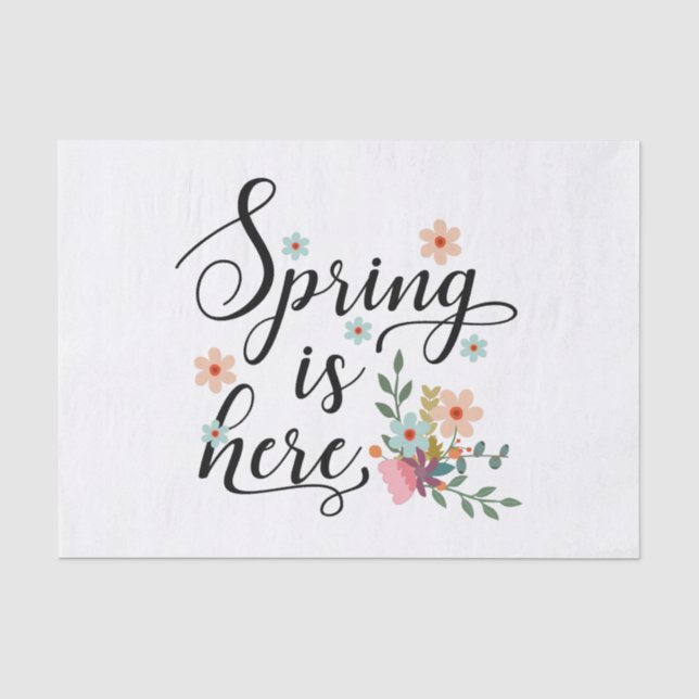 Papel De Seda la primavera está aquí (Anverso)
