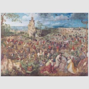 Papel De Seda La procesión al calvario, Pieter Bruegel