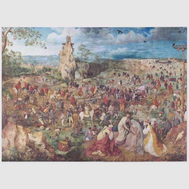 Papel De Seda La procesión al calvario, Pieter Bruegel (Anverso)