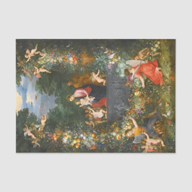 Papel De Seda La Sagrada Familia, Jan Brueghel Decoupage (Anverso)