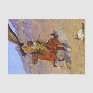 Papel De Seda “La señal” Arte occidental de Frederic Remington