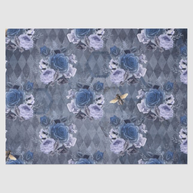 Papel De Seda La Serie Abeja Azul Diseño 1 (Anverso)