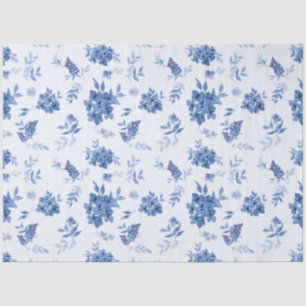 Papel De Seda La Serie Acuarela Azul Diseño 10
