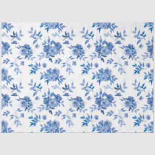 Papel De Seda La Serie Acuarela Azul Diseño 6