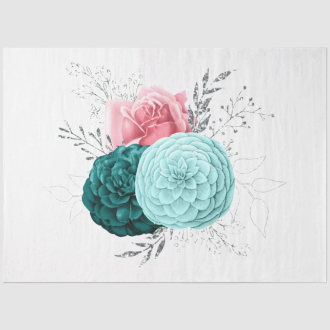 Papel De Seda La Serie Bouquet Diseño 164 (Anverso)