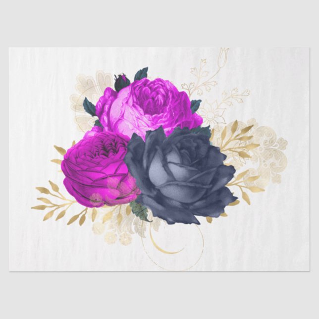 Papel De Seda La Serie Bouquet Diseño 27 (Anverso)