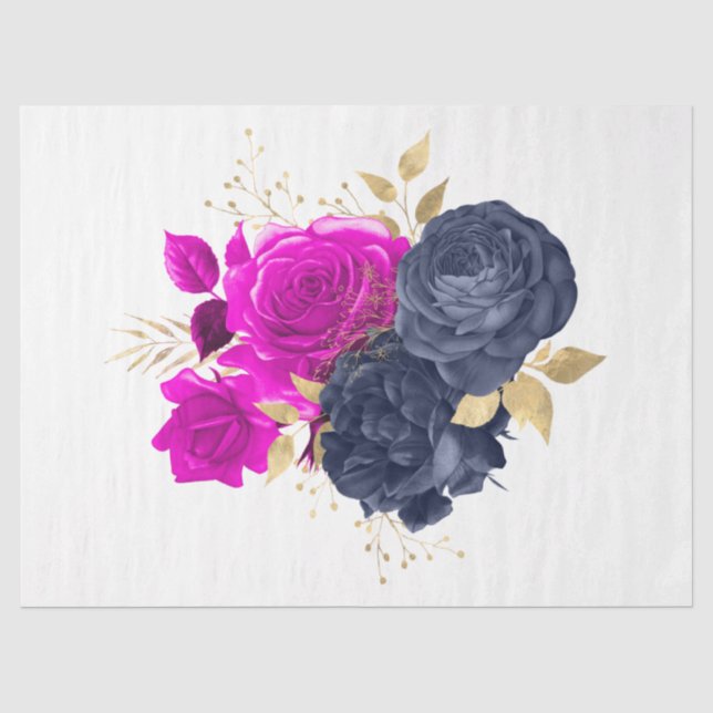 Papel De Seda La Serie Bouquet Diseño 28 (Anverso)