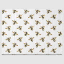 Papel De Seda La Serie de Abejas Rosa y Dorada Diseño 11