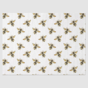 Papel De Seda La Serie de Abejas Rosa y Dorada Diseño 11