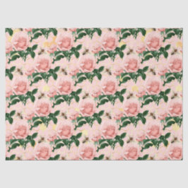 Papel De Seda La serie de abejas rosa y dorada Diseño 8