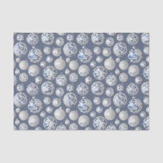 Papel De Seda La Serie de Bombillas de Navidad Azul y Plateado D