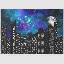 Papel De Seda La Serie de Horizontes Estrellados Diseño 5
