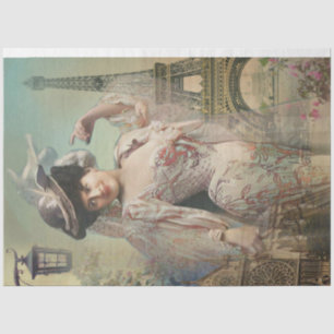 Papel De Seda La serie de mujeres parisinas Shabby Chic diseño 5