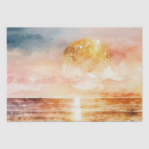 Papel De Seda La Serie de Playa de Acuarela Diseño 1