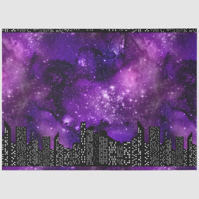 Papel De Seda La Serie Diseño 6 de Horizonte Estrellado (Anverso)