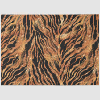 Papel De Seda La Serie Glitter Tiger Diseño #11