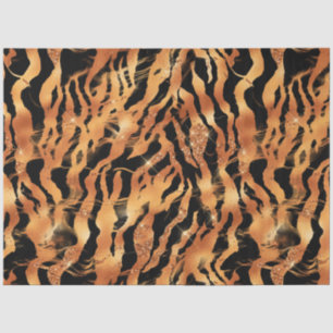 Papel De Seda La Serie Glitter Tiger Diseño #3