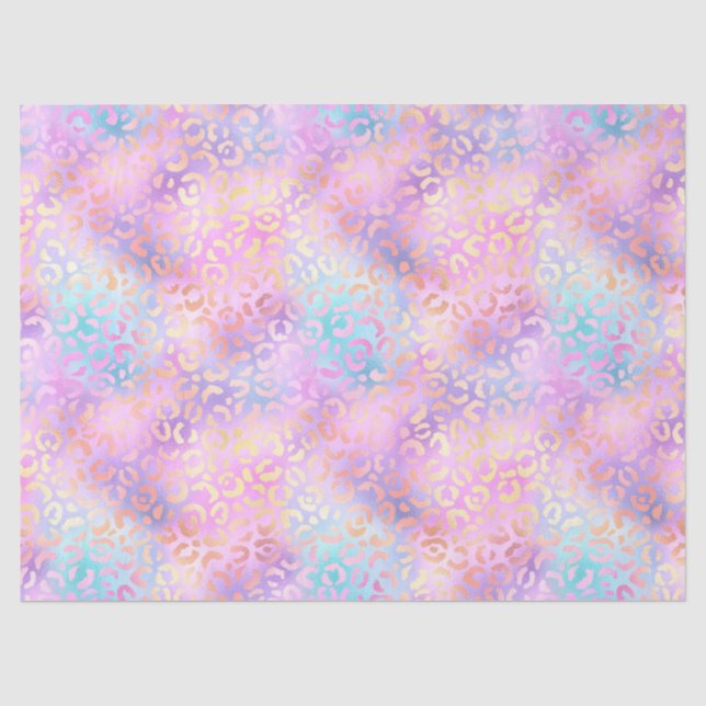 Papel De Seda La Serie Leopardo Irisado Diseño 11 (Anverso)