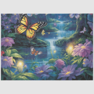 Papel De Seda La Serie Mariposa Bajo la Luz de la Luna Diseño 13