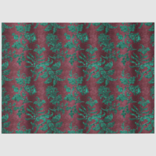 Papel De Seda La Serie Terciopelo Verde Azul Diseño 10