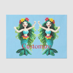 Papel De Seda La sirena de cabello verde Thunder_Cove