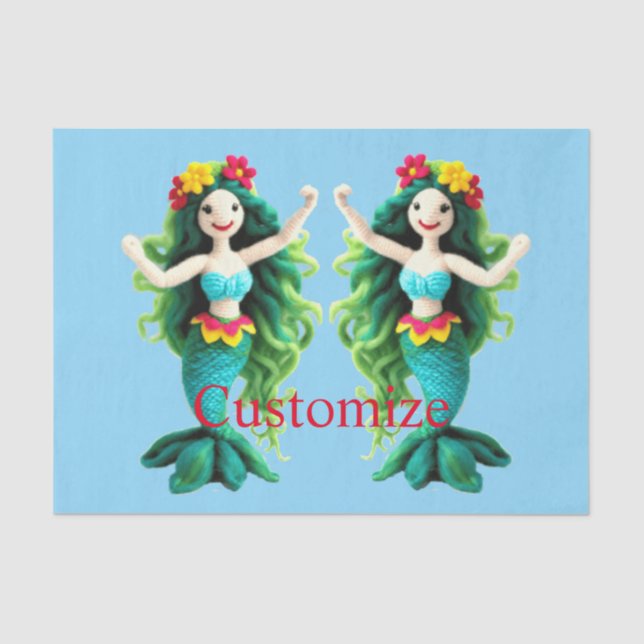 Papel De Seda La sirena de cabello verde Thunder_Cove (Anverso)