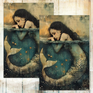 PAPEL DE SEDA LA SIRENITA DECOUPAGE