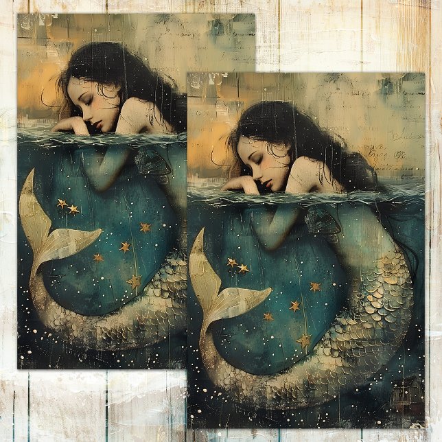 PAPEL DE SEDA LA SIRENITA DECOUPAGE (THE LITTLE MERMAID DECOUPAGE TISSUE PAPER)