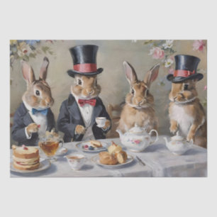 Papel De Seda La Soireé de Té del Conejo Encantado Decoupage