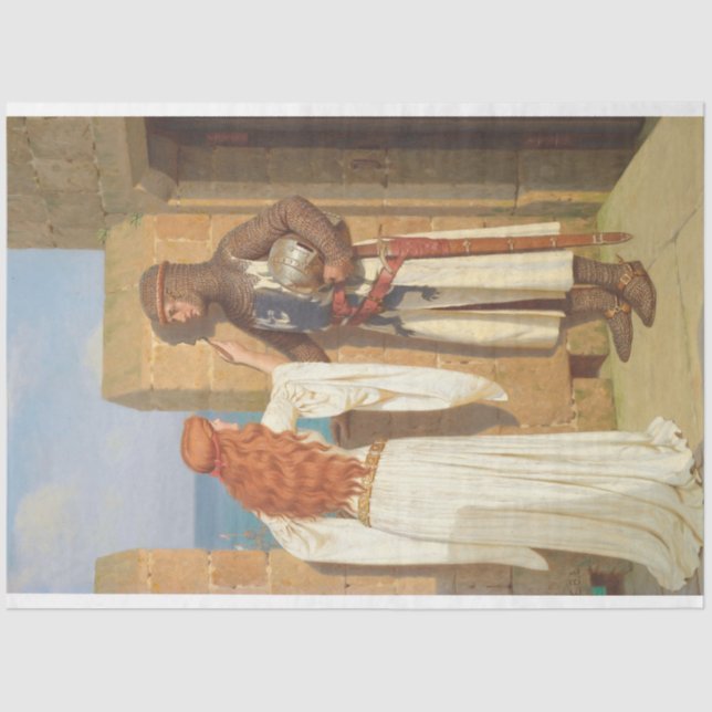 Papel De Seda La sombra del caballero (de Edmund Blair Leighton) (Anverso)