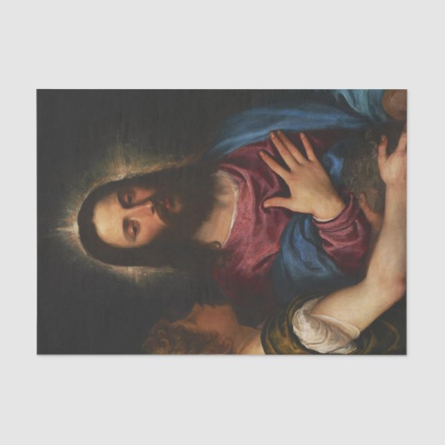 Papel De Seda La tentación de Cristo, Tiziano (Anverso)