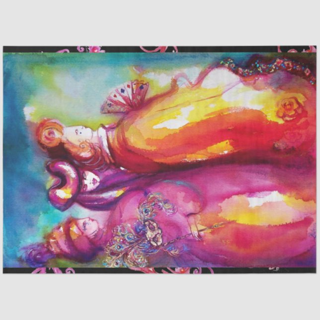 Papel De Seda LA TERCERA MÁSCARA / Pelota de Mascaradas del Carn (Anverso)