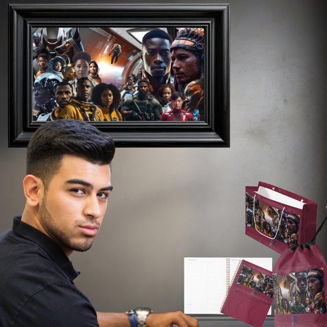 Papel De Seda La tripulación de Sekhmet (Get the full "Sekhmet Starship" collection at  https://bit.ly/BlackFutureZazzle)