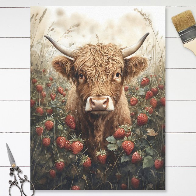 Papel De Seda La vaca de Highland en una descodificación de parc (Subido por el creador)