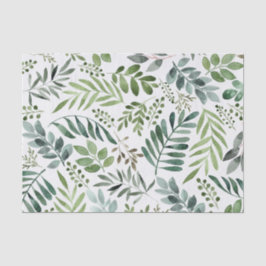 Papel De Seda La vegetación botánica deja la acuarela