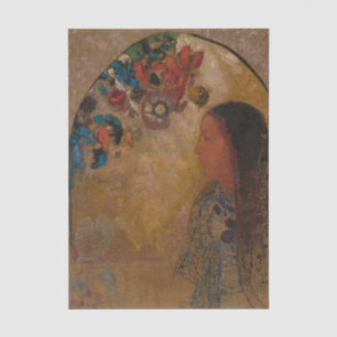 Papel De Seda La ventana gótica por Odilon Redon