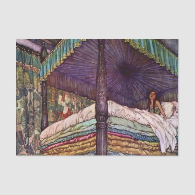 Papel De Seda "La verdadera princesa" de Edmund Dulac (Anverso)