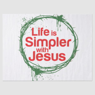Papel De Seda La vida de Navidad es más simple con Jesús