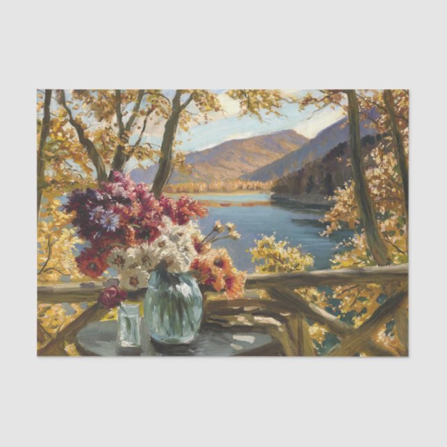 Papel De Seda La vida en una terraza, Constantin Westchiloff (Anverso)