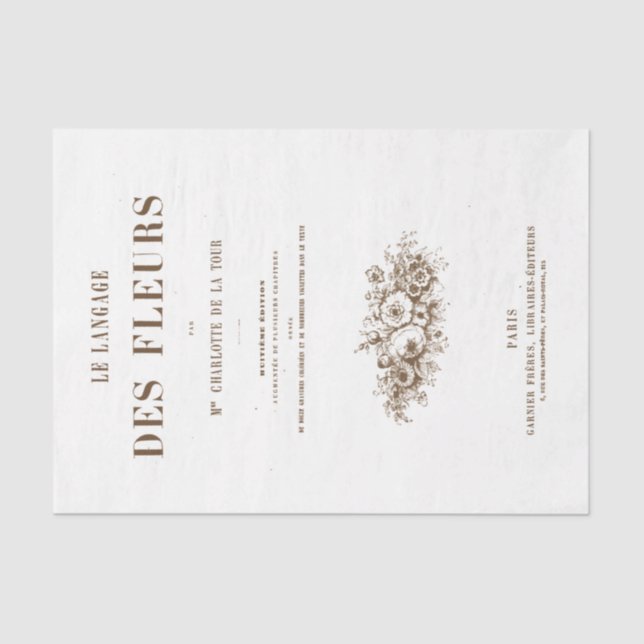 Papel De Seda La vieja París 1839 El lenguaje del tejido de las  (Anverso)